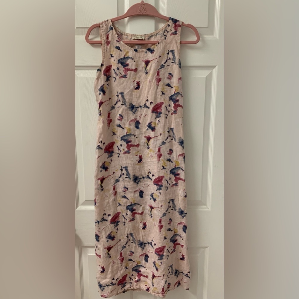 Bellaumbra Italian Pink Linen Dress SZ XS EUC